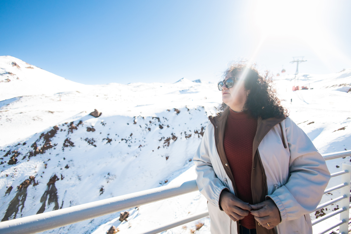 Ensaio de família no Valle nevado