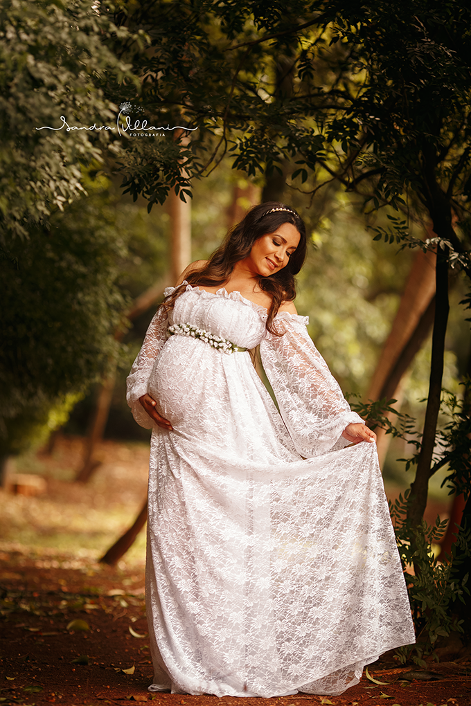 ensaio gestante com participação de um coelho chamado Bilu