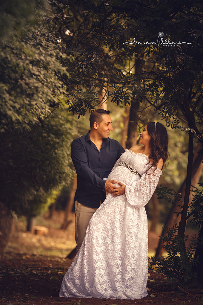 ensaio gestante com participação de um coelho chamado Bilu