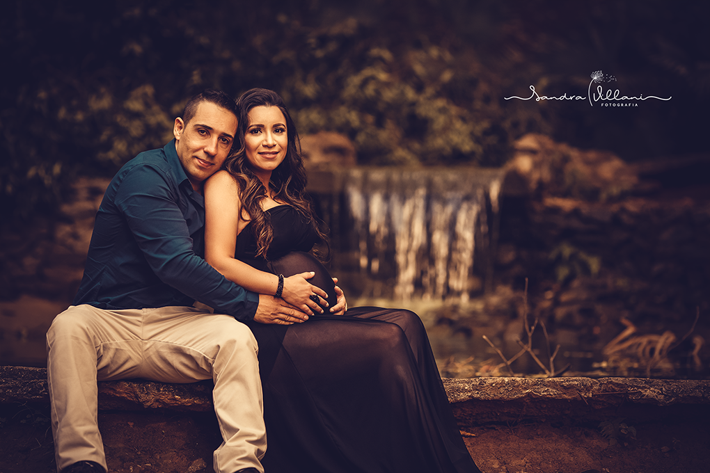 ensaio gestante com participação de um coelho chamado Bilu