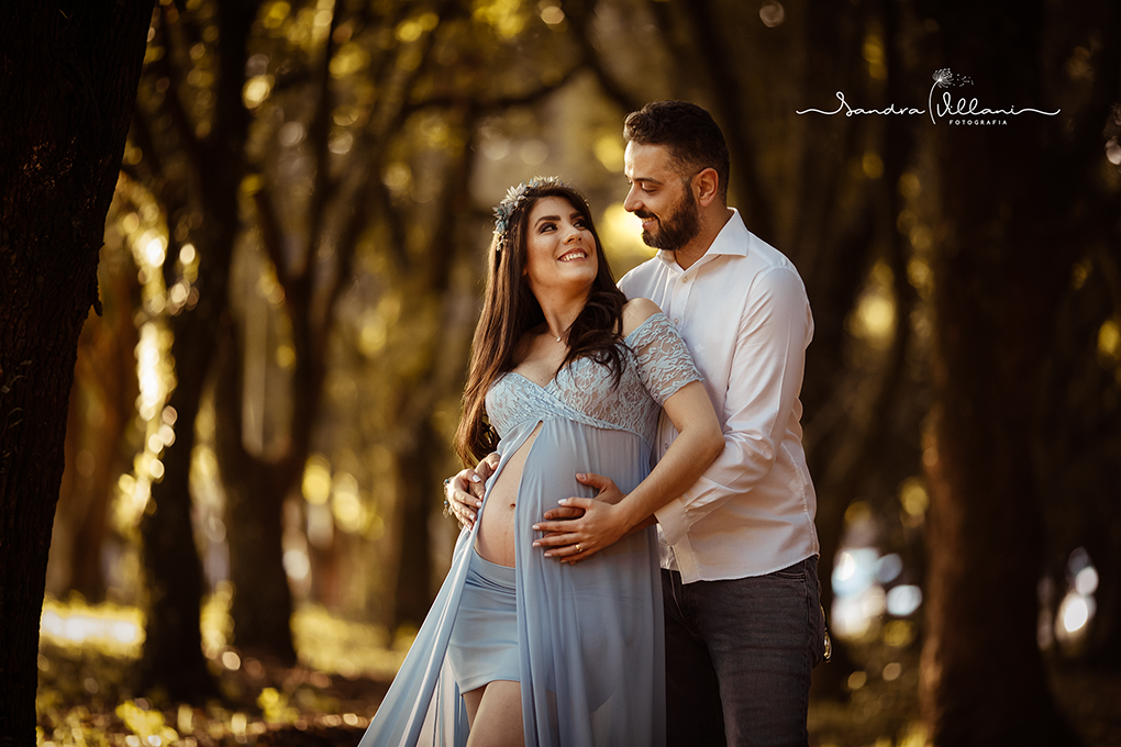 Ensaio gestante externo no parque chico mendes no abc  com marido
