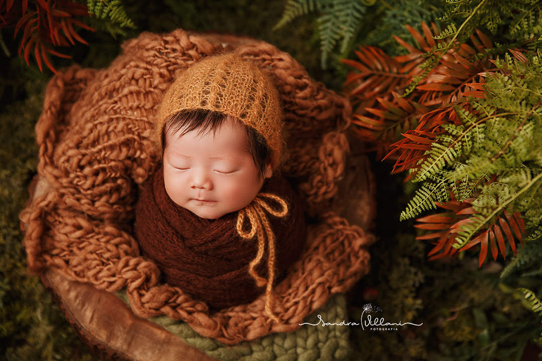 Ensaio newborn realizado em São Caetano do Sul - ABC - SP no verde