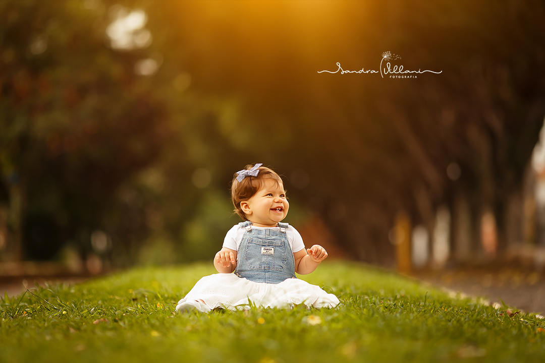 ensaio infantil externo comemorando o primeiro aninho da Ísis