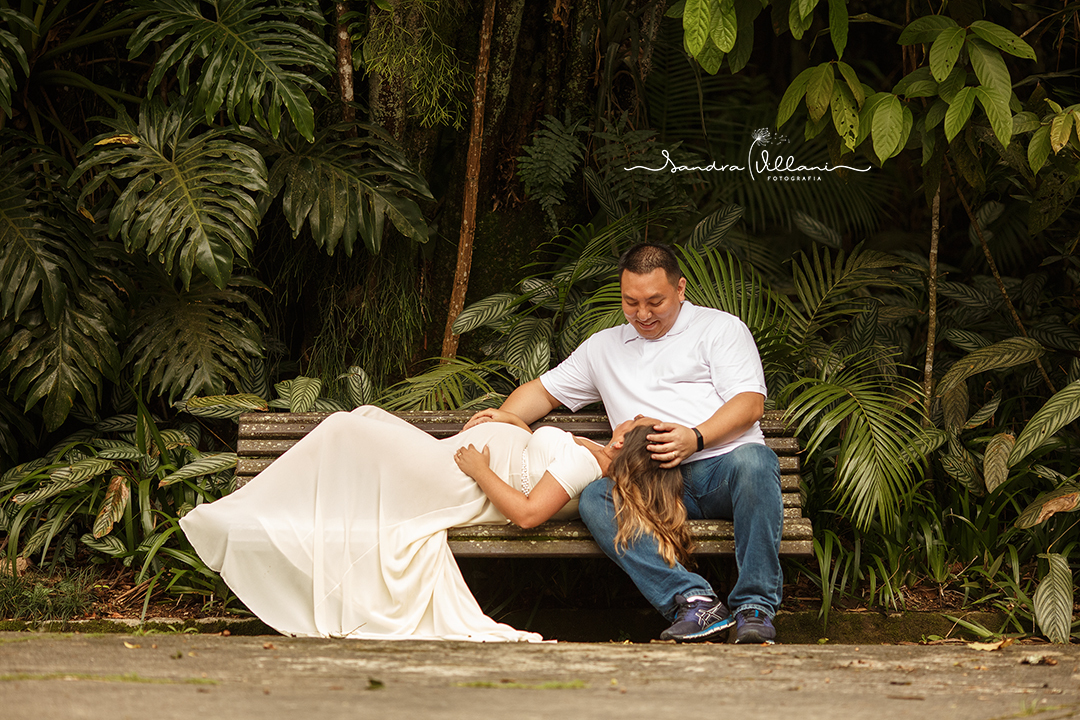 ensaio gestante realizado no Jardim Botânico de São Paulo