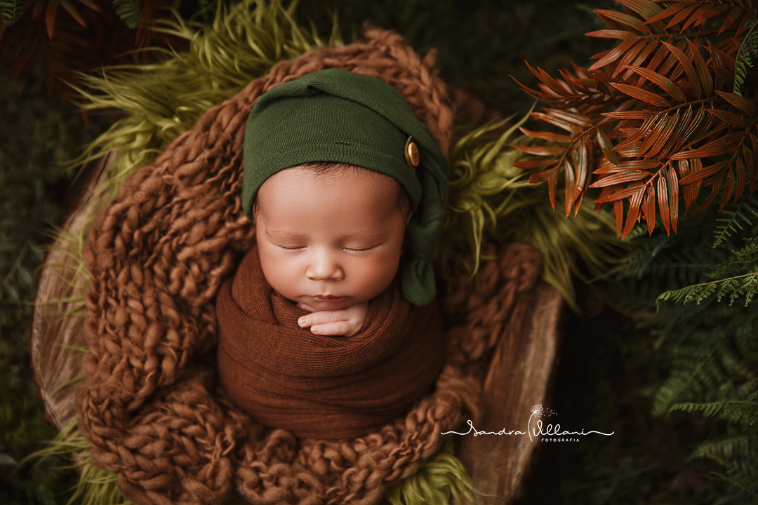 ensaio newborn ou recém nascido realizado em São Caetano do Sul - SP no jardim