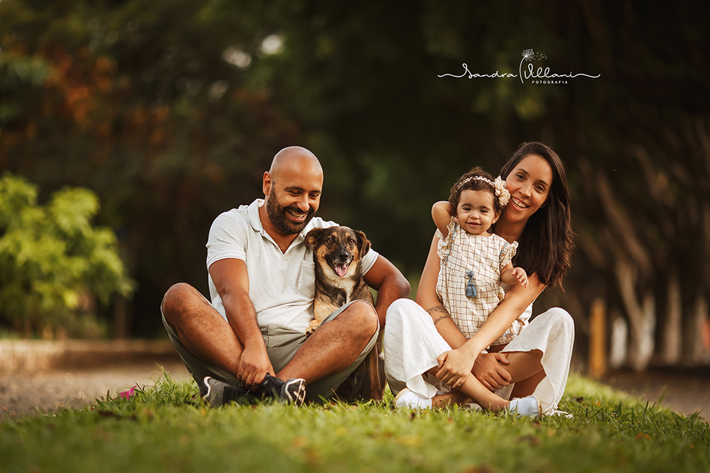 Ensaio familia e infantil para comemorar o primeiro aninho da Barbara om pet