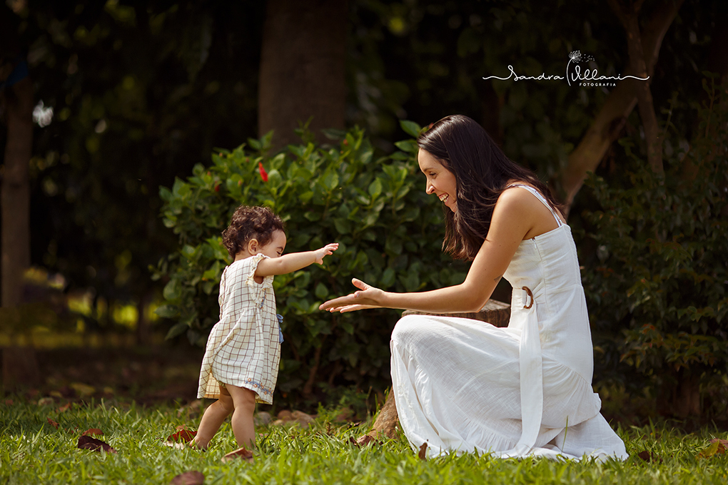 Ensaio familia e infantil para comemorar o primeiro aninho da Barbara - mãe e filha