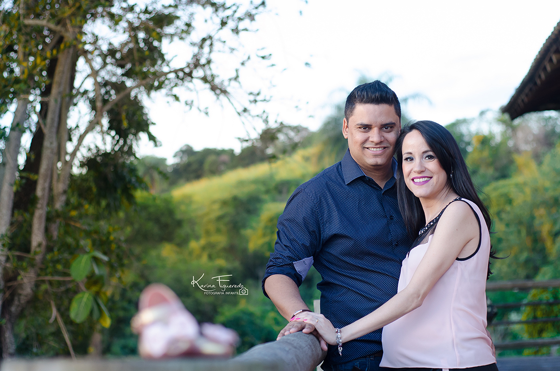 foto de gestante com o pai em campinas