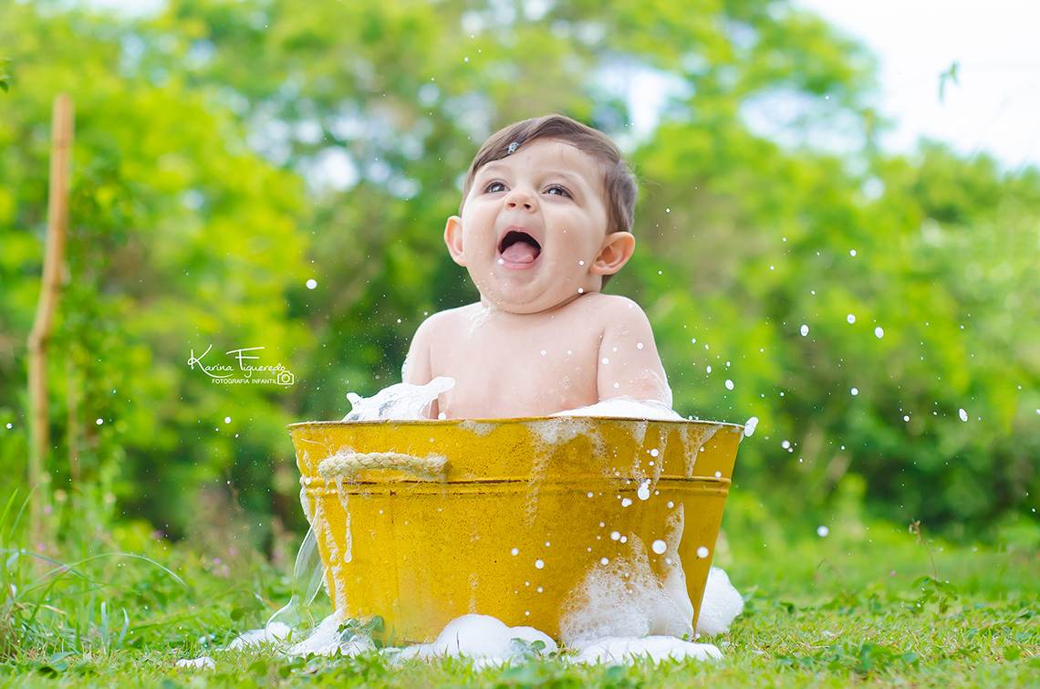 foto de ensaio de bebê smash the cake em campinas sp por karina figueredo