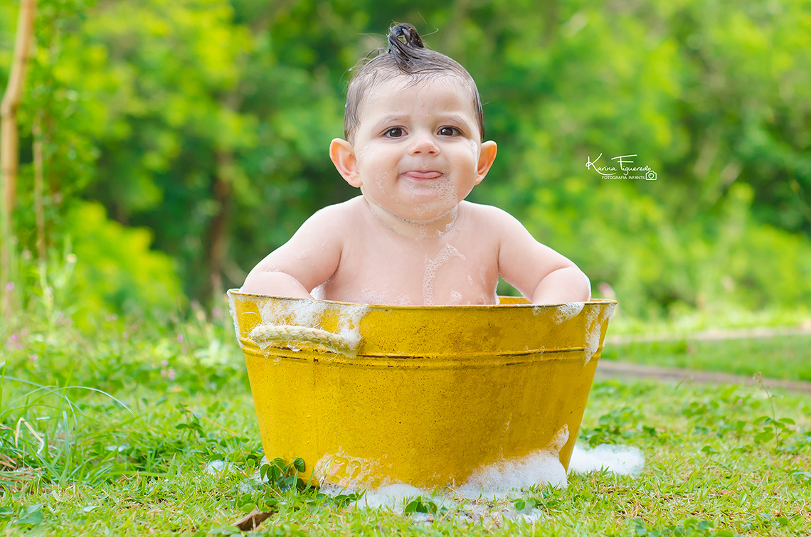 foto de ensaio de bebê smash the cake em campinas sp por karina figueredo