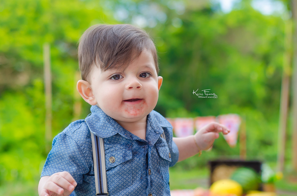 foto de ensaio de bebê smash the cake em campinas sp por karina figueredo