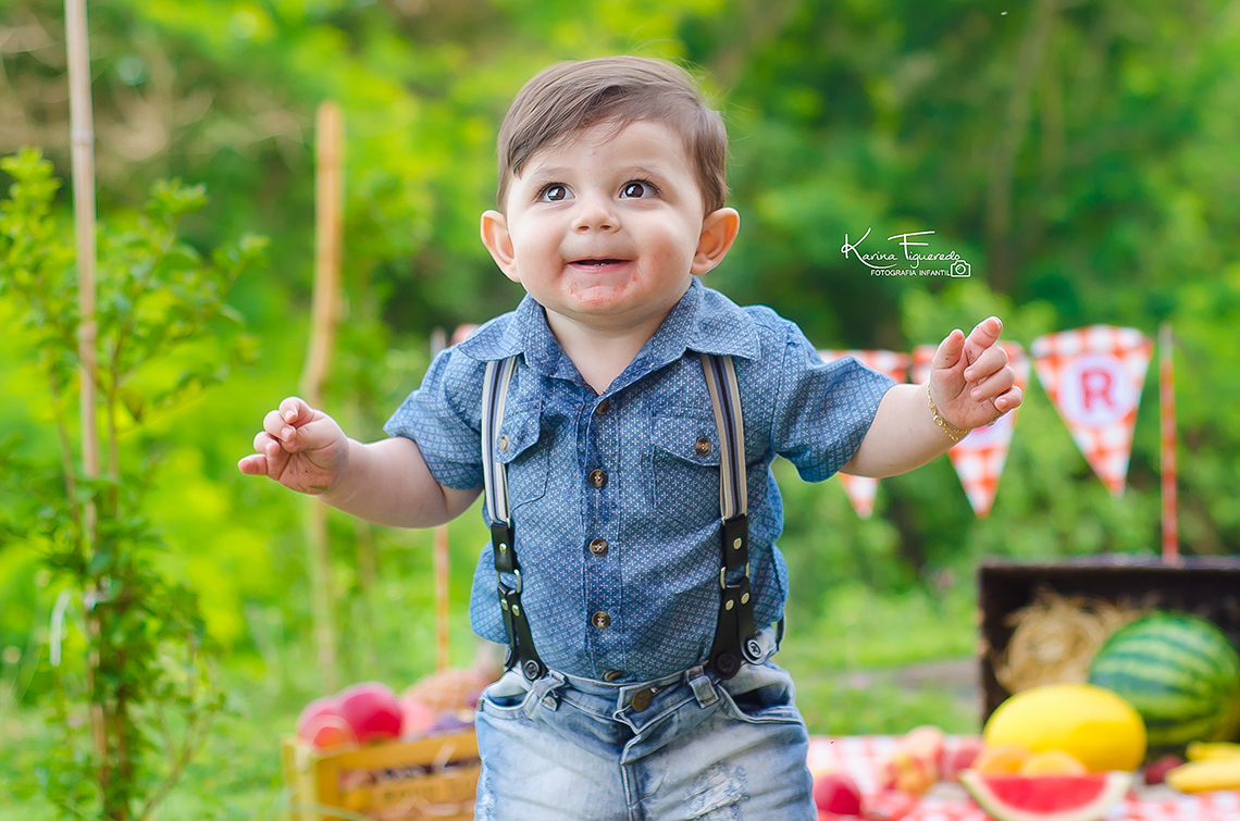 foto de ensaio de bebê smash the cake em campinas sp por karina figueredo