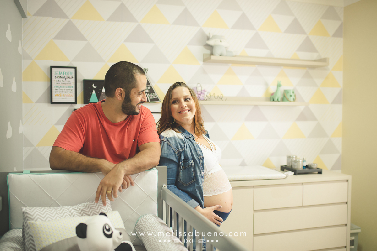sessão gestante em casa