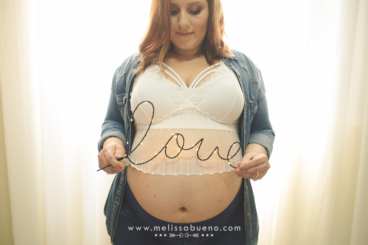 sessão gestante em casa