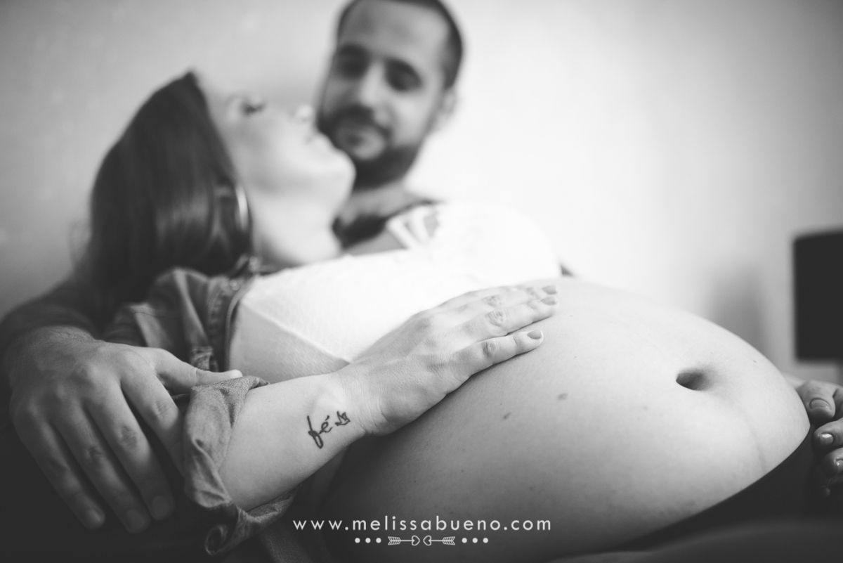 sessão gestante em casa