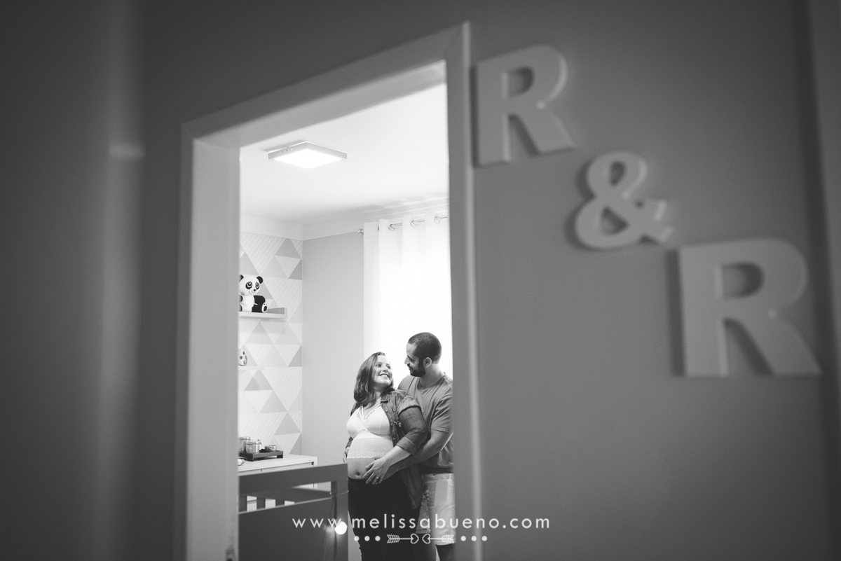 sessão gestante em casa