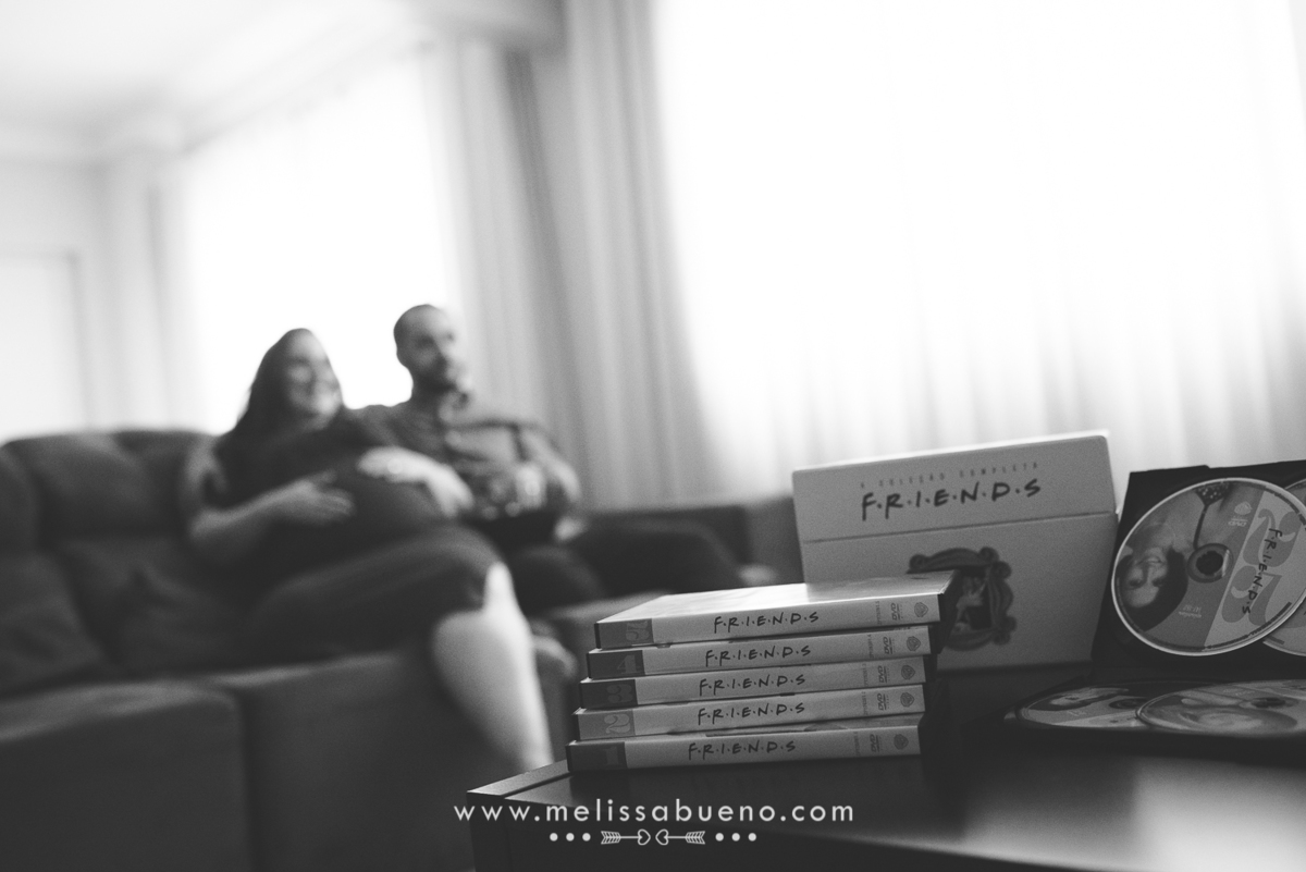 sessão gestante em casa