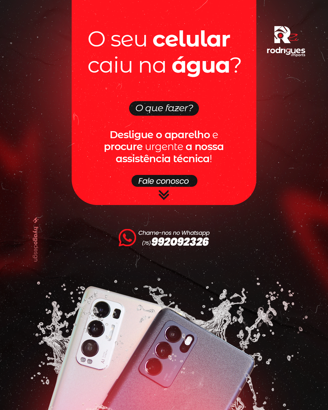 Celular molhou