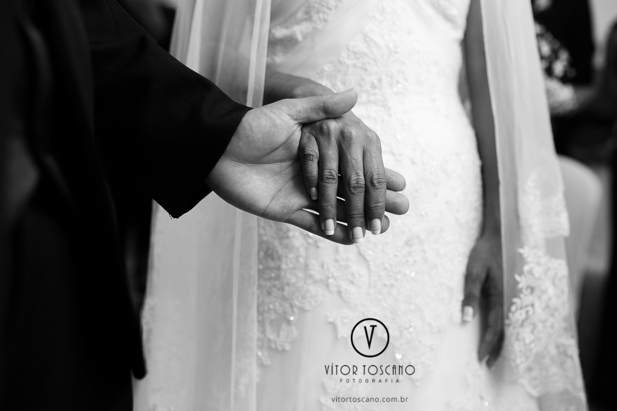 Toque de mãos no casamento de Andre e Laudiceia em Natal-RN.