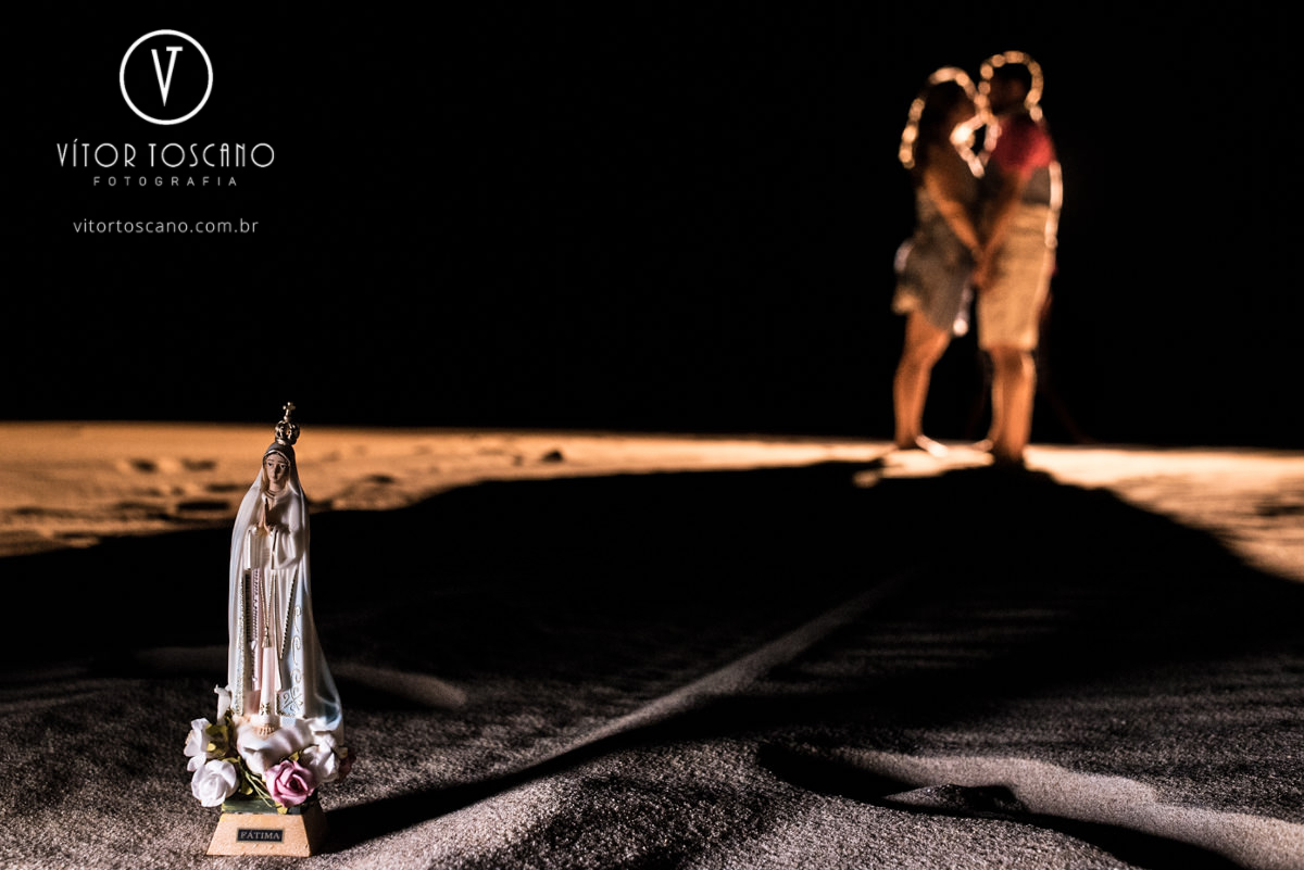 A santa e o casal  no ensaio de casal de priscila e eudes, em muriu-rn.