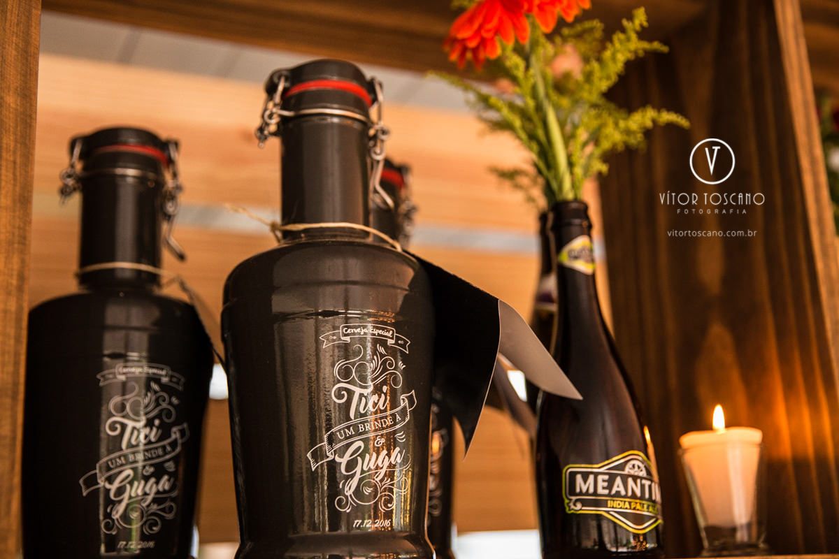 Cerveja artesanal no casamento de Tici e Guga, em Natal-RN.