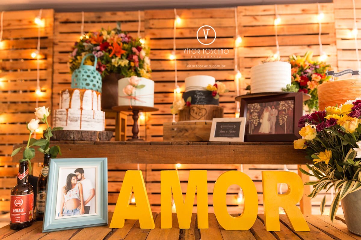 Decoração no casamento de Tici e Guga, em Natal-RN.