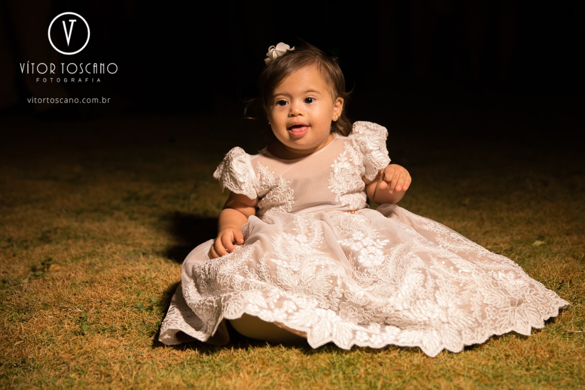 Filha da noiva no casamento de Tici e Guga, em Natal-RN.