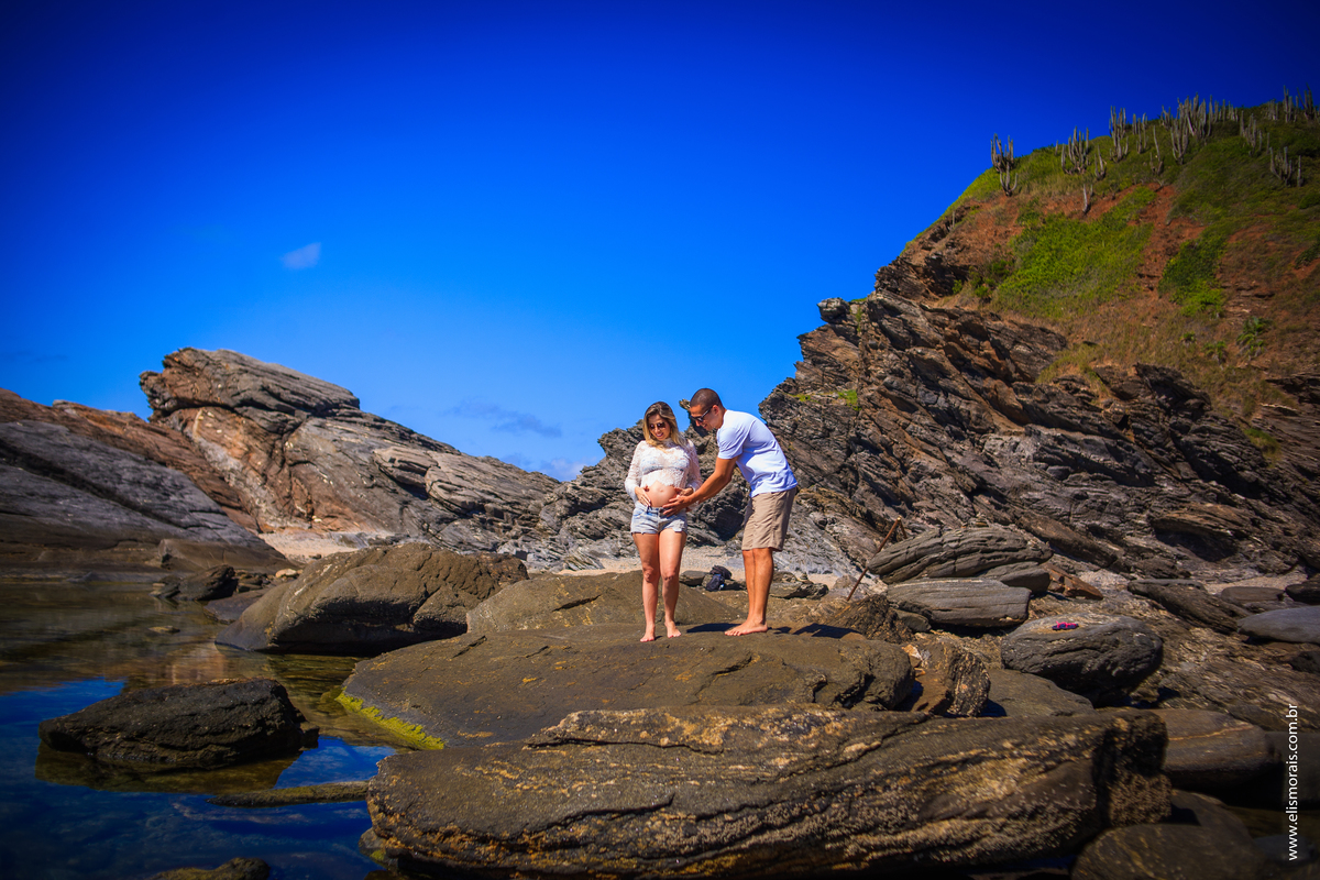 Ensaio Gestante em Búzios na Ponta da Lagoinha, Lugar lindo.