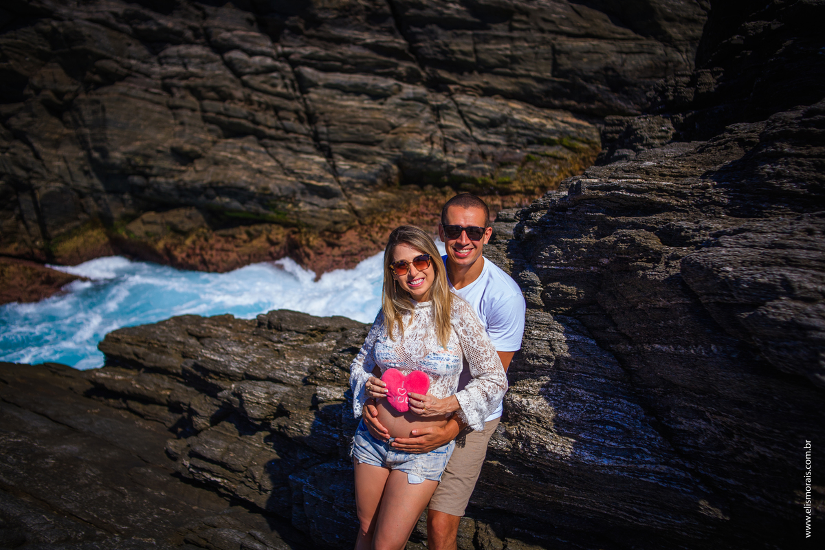 Ensaio Gestante em Búzios na Ponta da Lagoinha, Lugar lindo.