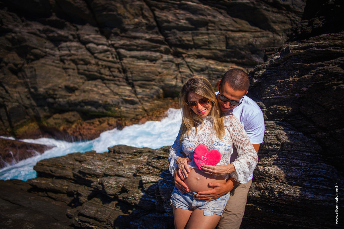 Ensaio Gestante em Búzios na Ponta da Lagoinha, Lugar lindo.