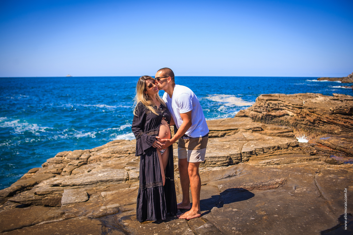 Ensaio Gestante em Búzios na Ponta da Lagoinha, Lugar lindo.