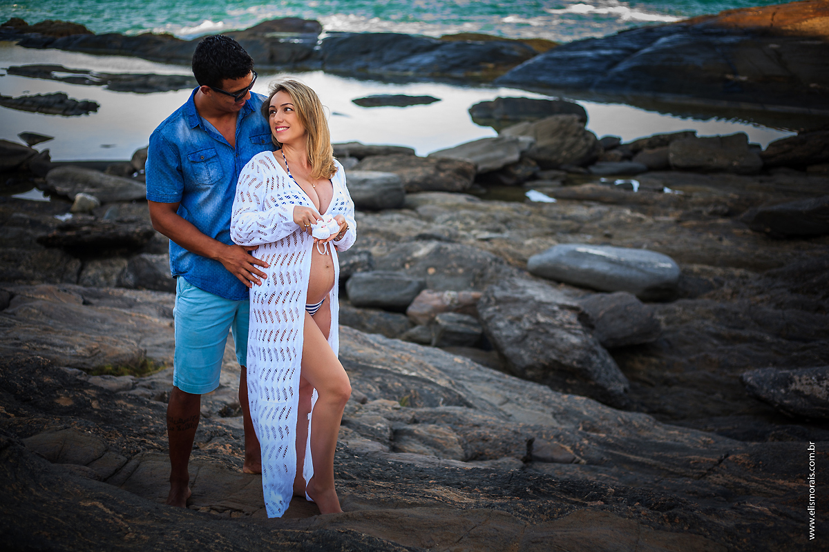 Ensaio Fotográfico Gestante na Ponta da Lagoinha em Búzios - RJ