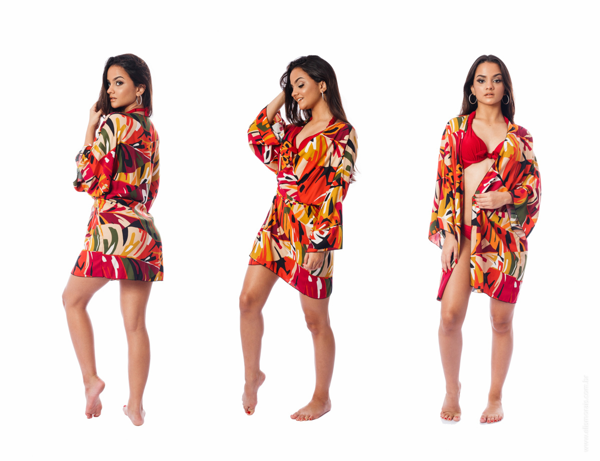 Look Book com fundo branco para moda praia em Búzios, Arraial do Cabo e Cabo Frio - RJ