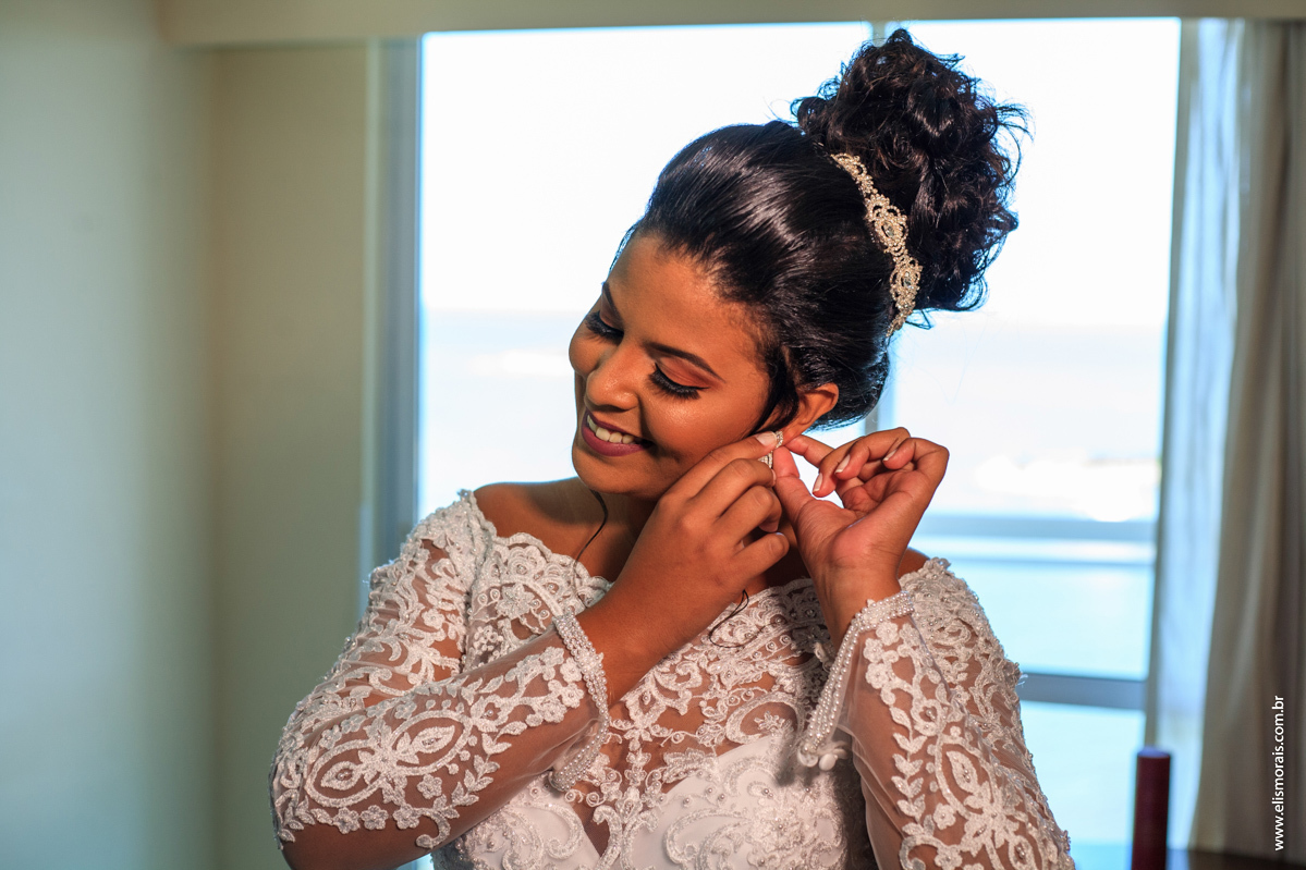 Foto da Noiva em Making Of na cidade de Macaé no Rio de Janeiro