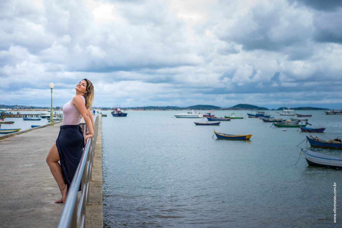 Ensaio fotográfico feminino na praia de Manguinhos em Búzios - RJ