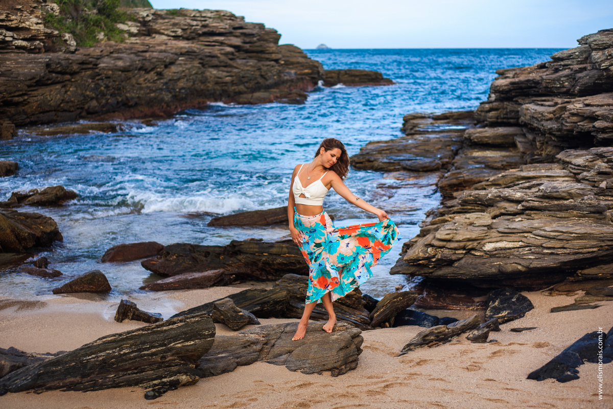 fotos do ensaio feminino na Praia da Foca em Búzios - RJ