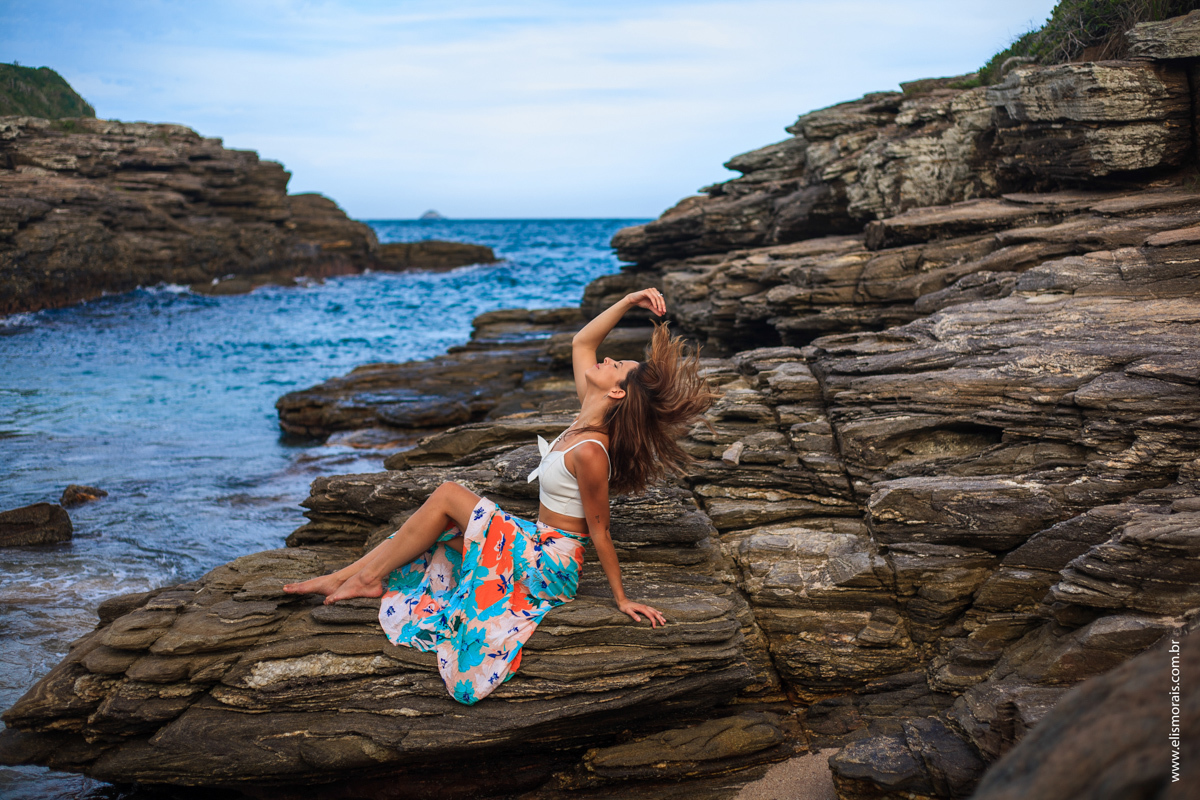 fotos do ensaio feminino na Praia da Foca em Búzios - RJ