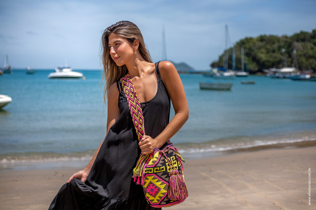 bolsa exclusiva artesanal feita por tribo colombiana kenia búzios