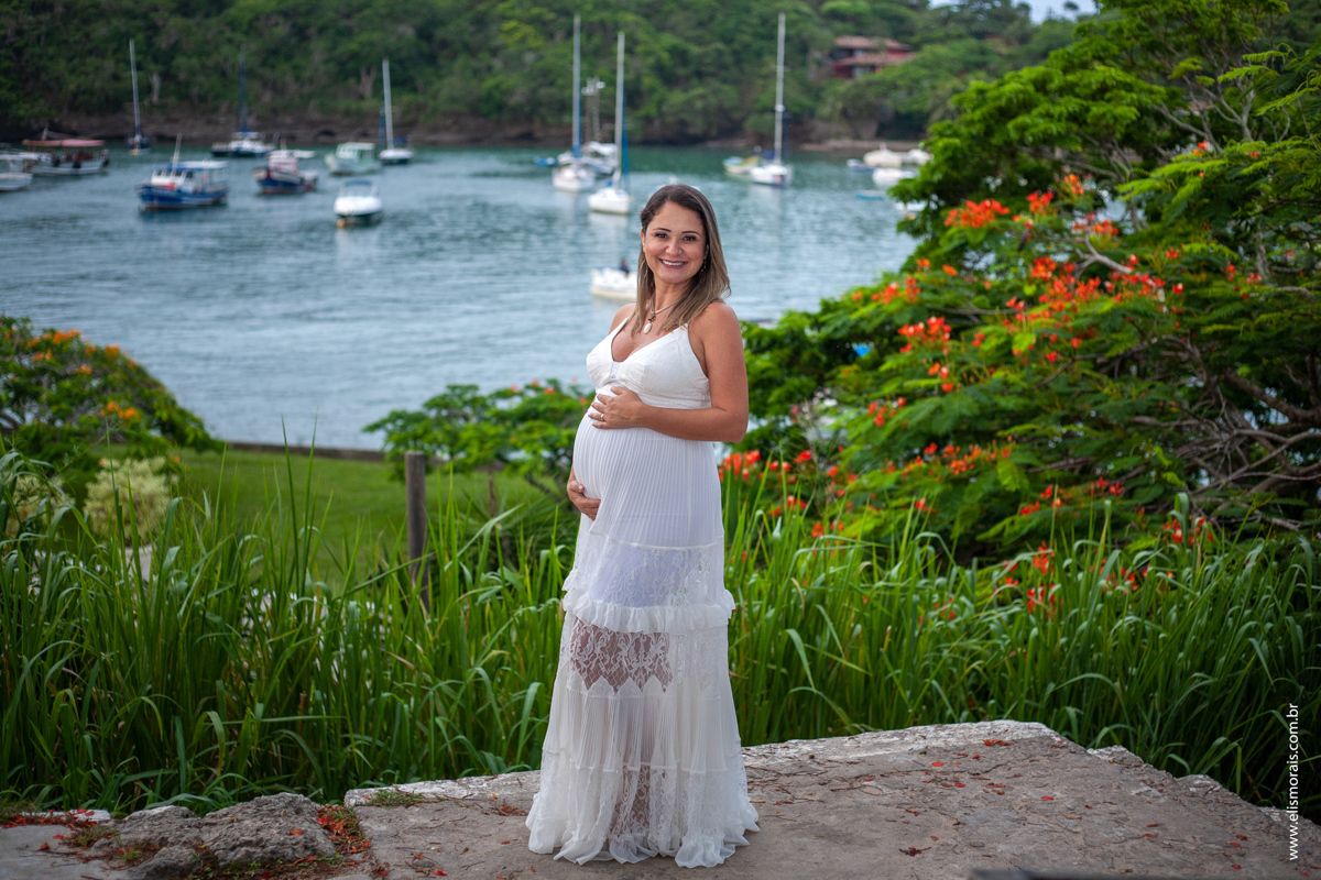 Ensaio fotográfico gestante na Praia dos Ossos em Búzios - RJ