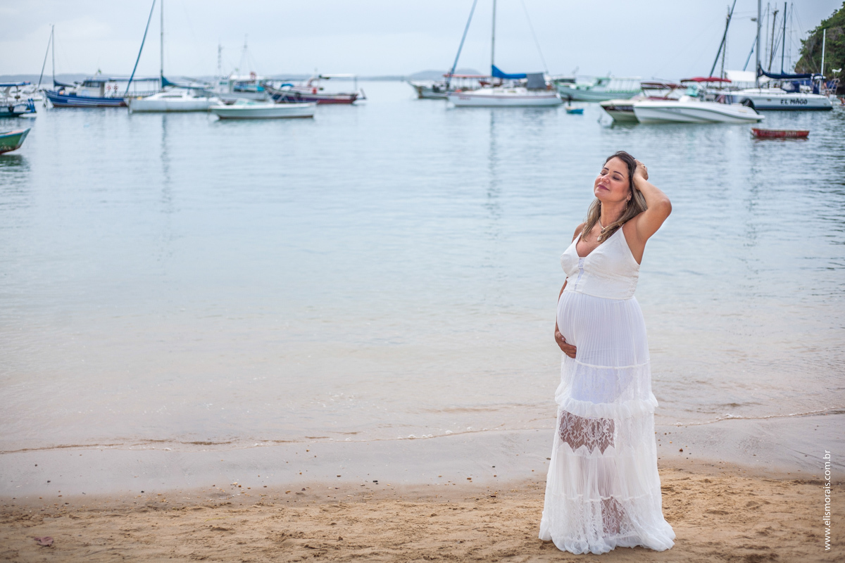 Ensaio fotográfico gestante na Ponta da Lagoinha em Búzios - RJ