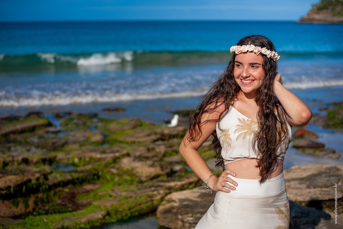 ensaio fotográfico de 15 anos na Praia Brava em Búzios - RJ