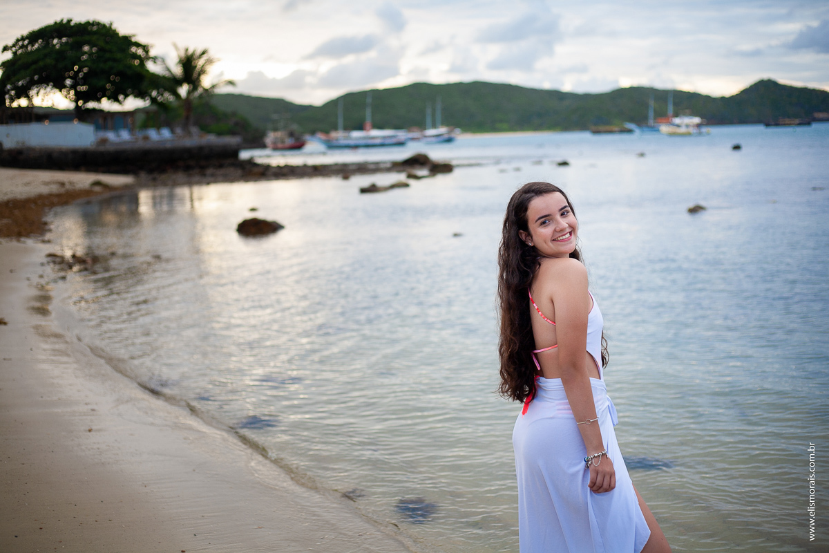 ensaio fotográfico de 15 anos na Praia da Armação em Búzios - RJ