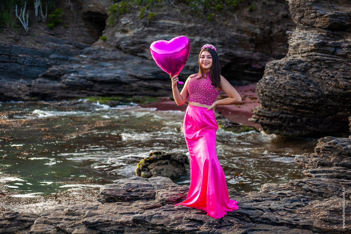 ensaio fotográfico de 15 anos na Praia do Forno em Búzios - RJ