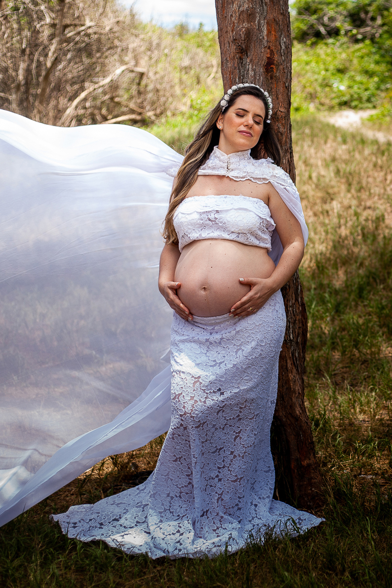 ensaio fotográfico gestante na Praia do Pontal em Arraial do Cabo - RJ