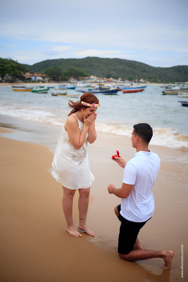 pedido de casamento em Búzios