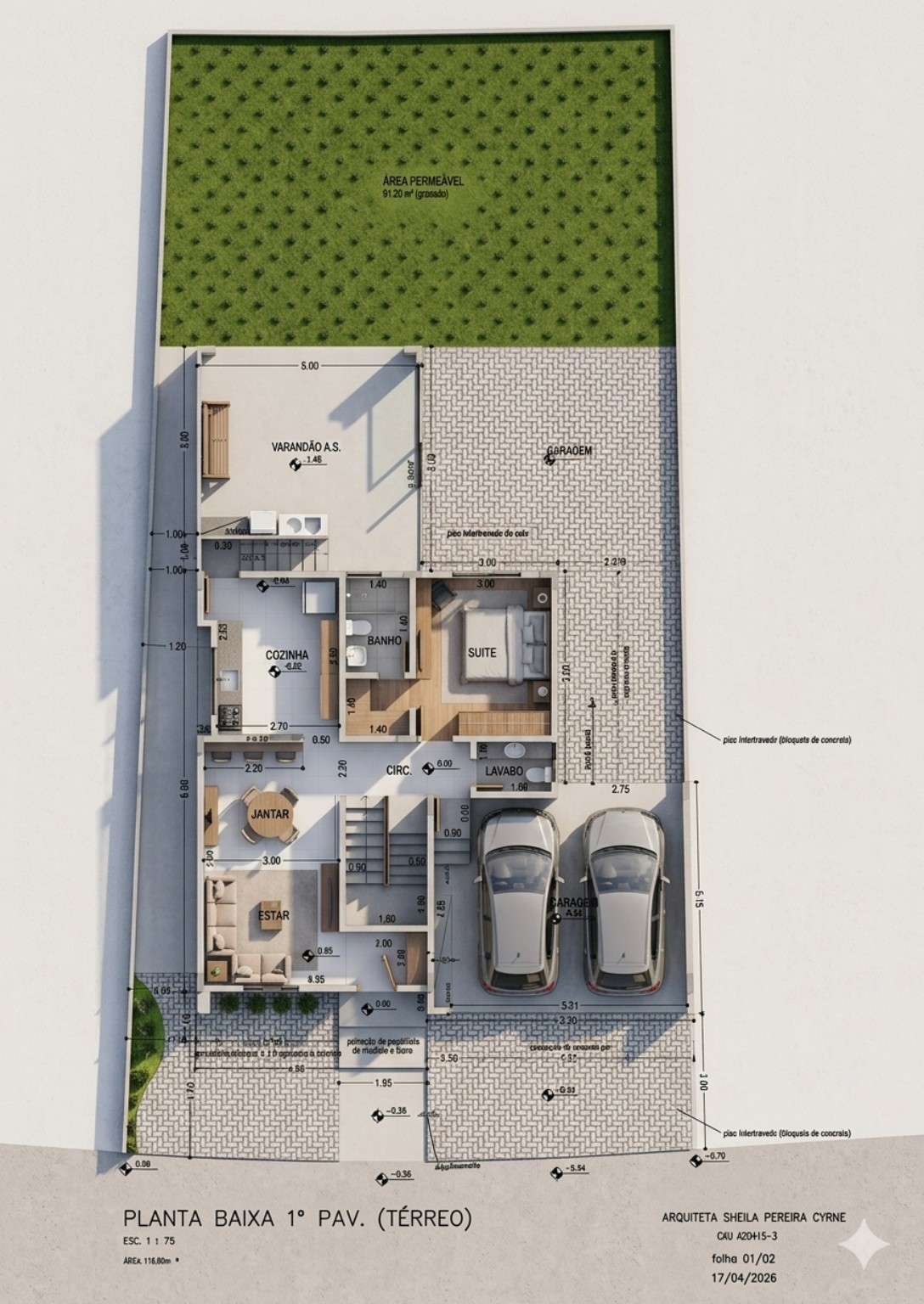 Planta humanizada 1º pavimento