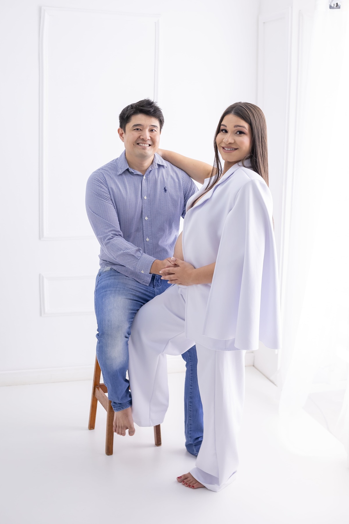 Ensaio de gestante em estudio. Fotografo em londrina especializado em ensaios de bebes e crianças. Momento registrado pela fotografa Giscellayne.