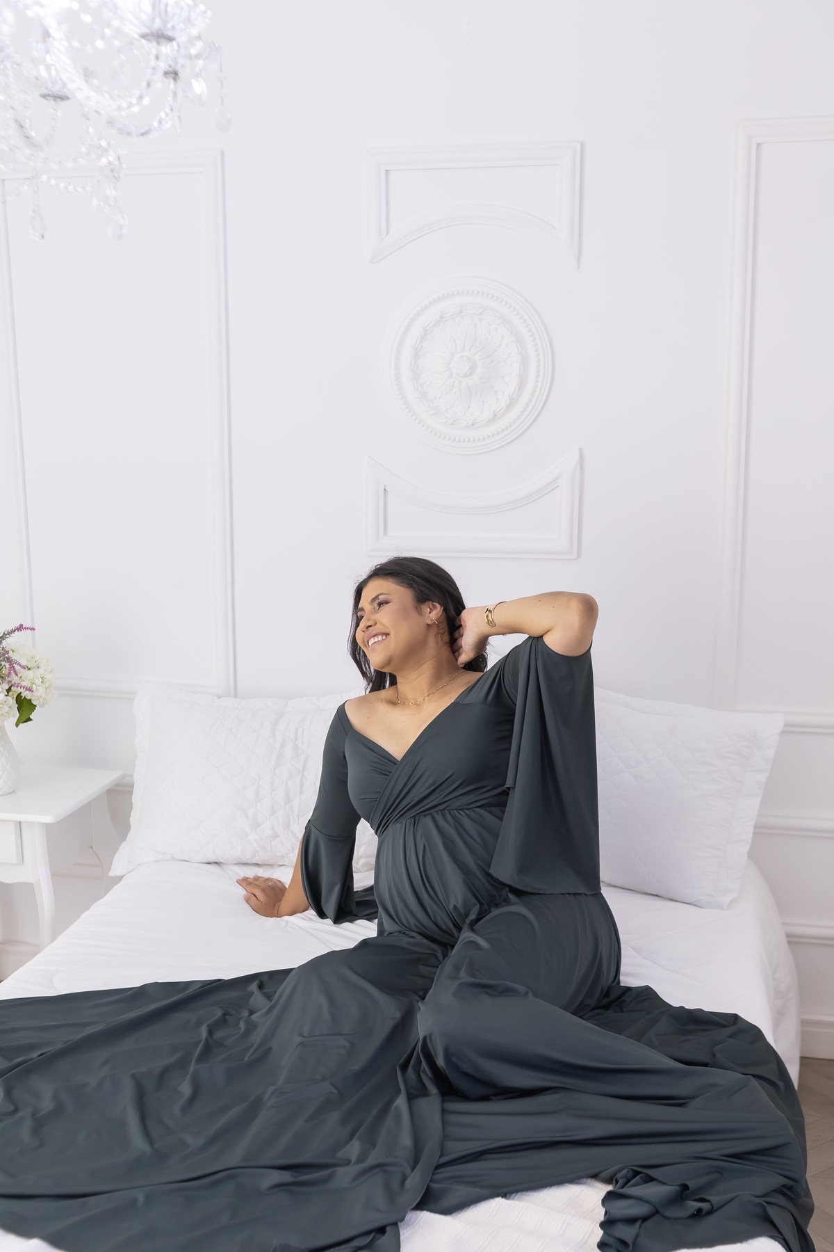 Ensaio de gestante em estudio. Fotografo em londrina especializado em ensaios de bebes e crianças. Momento registrado pela fotografa Giscellayne.