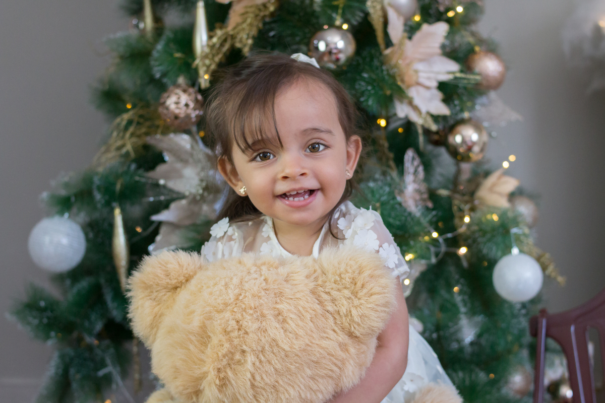 E nosso ursinho Ted, ela amou! Mini sessão de fotos de natal, fotografo barato em londrina. Momento registrado pela fotógrafa Giscellayne -Gy fotogrfia, especializada em ensaios de bebês e crianças.