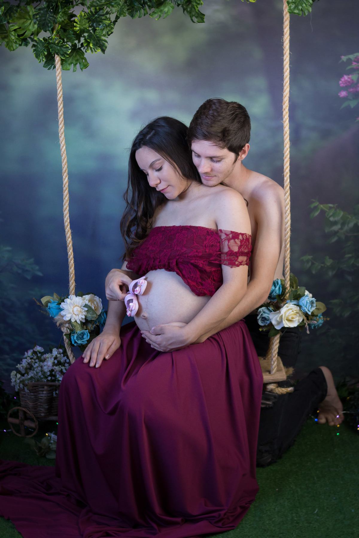 Ensaio de dia das mães, ensaio de gestante em estúdio. fotografo em londrina